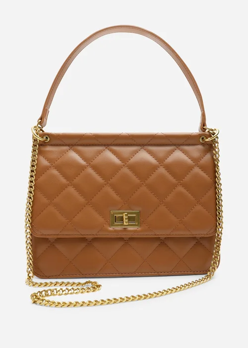 Where's That From Brown Arisbeth Quilted Cross Body Shoulder Bag - One Size Image 1