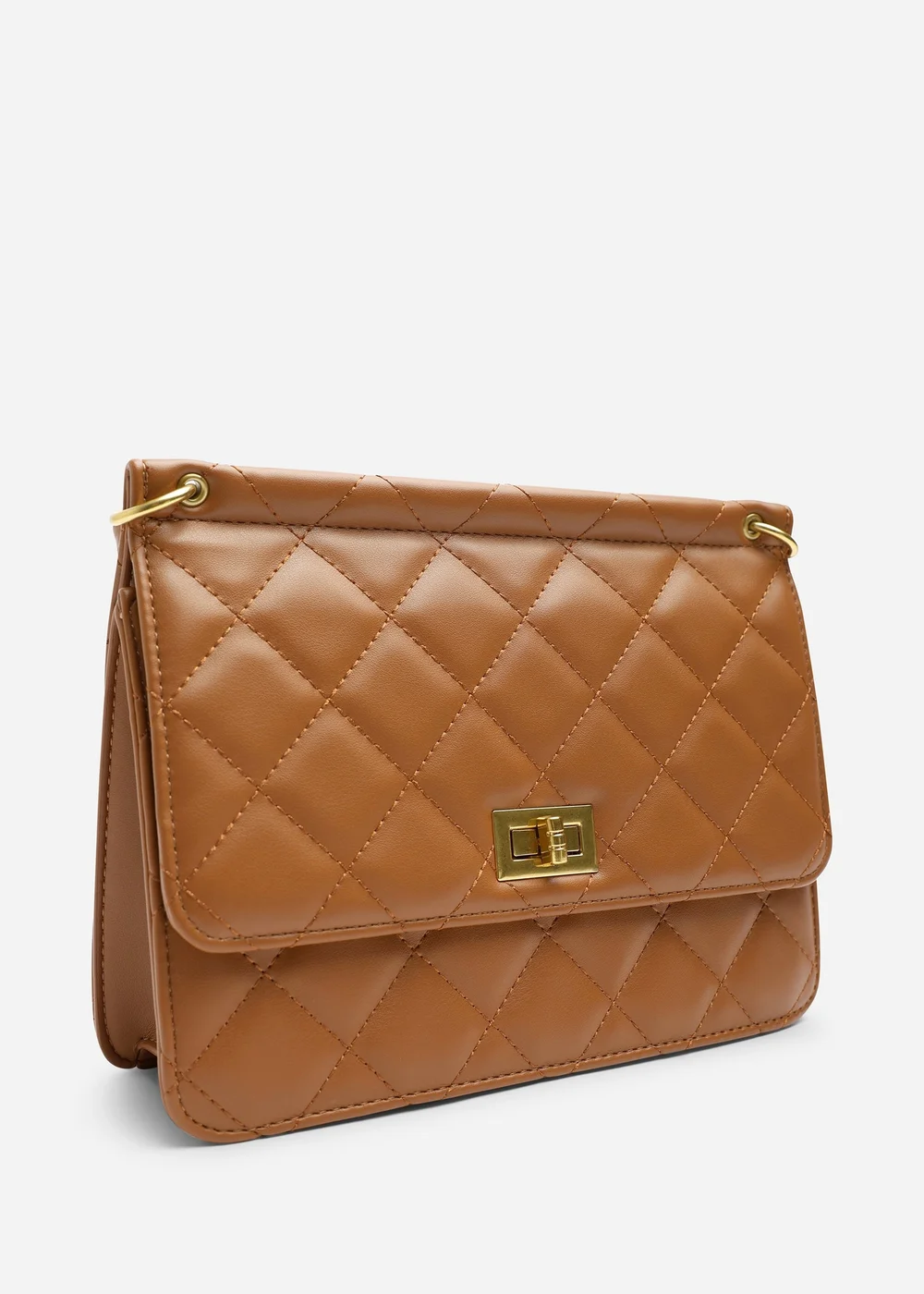 Where's That From Brown Arisbeth Quilted Cross Body Shoulder Bag - One Size Image 4