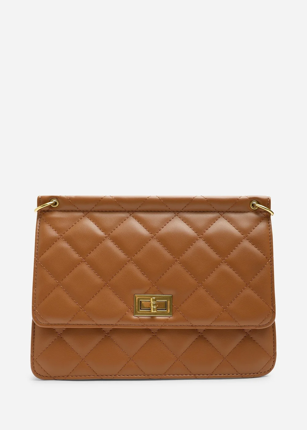 Where's That From Brown Arisbeth Quilted Cross Body Shoulder Bag - One Size Image 3