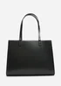 Where's That From Black Bailee Double Handle Tote Bag With Central Fastening - One Size Image 1
