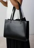 Where's That From Black Bailee Double Handle Tote Bag With Central Fastening - One Size Image 5