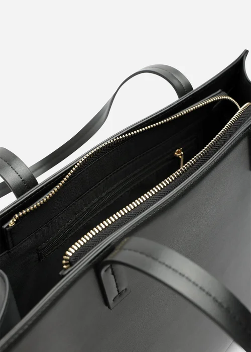 Where's That From Black Bailee Double Handle Tote Bag With Central Fastening - One Size Image 4