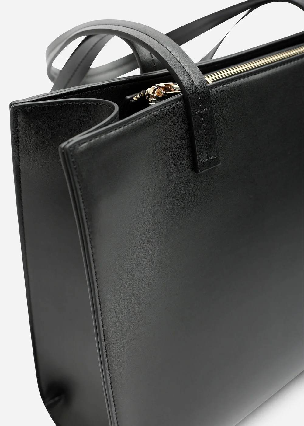 Where's That From Black Bailee Double Handle Tote Bag With Central Fastening - One Size Image 3