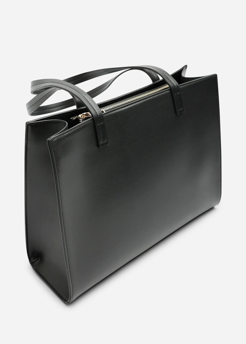 Where's That From Black Bailee Double Handle Tote Bag With Central Fastening - One Size Image 2