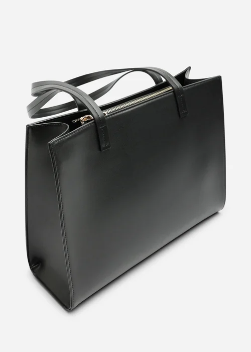 Where's That From Black Bailee Double Handle Tote Bag With Central Fastening - One Size Image 2