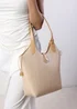 Where's That From Beige Akira Raffia Shoulder Bag With Contrast Front Pocket - One Size Image 6