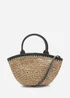 Where's That From Olive Jianna Woven Raffia Tote With Cross Body - One Size Image 1