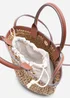 Where's That From Tan Jianna Woven Raffia Tote With Cross Body - One Size Image 3