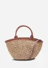 Where's That From Tan Jianna Woven Raffia Tote With Cross Body - One Size Image 1