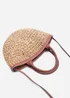 Where's That From Tan Jianna Woven Raffia Tote With Cross Body - One Size Image 4