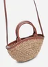 Where's That From Tan Jianna Woven Raffia Tote With Cross Body - One Size Image 2