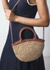 Where's That From Tan Jianna Woven Raffia Tote With Cross Body - One Size Image 6