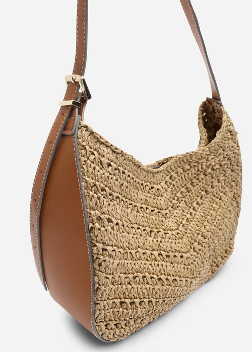 Where's That From Tan Harmoni Woven Natural Fibre Shoulder Bag - One Size Image 2