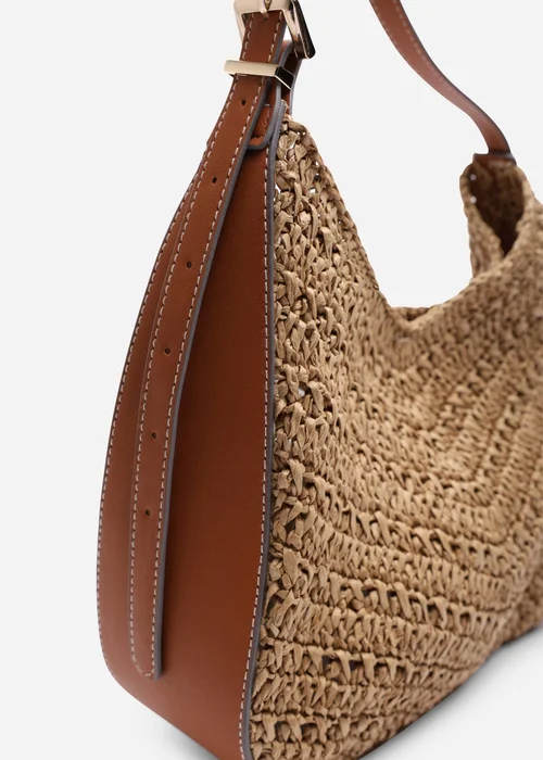 Where's That From Tan Harmoni Woven Natural Fibre Shoulder Bag - One Size Image 5