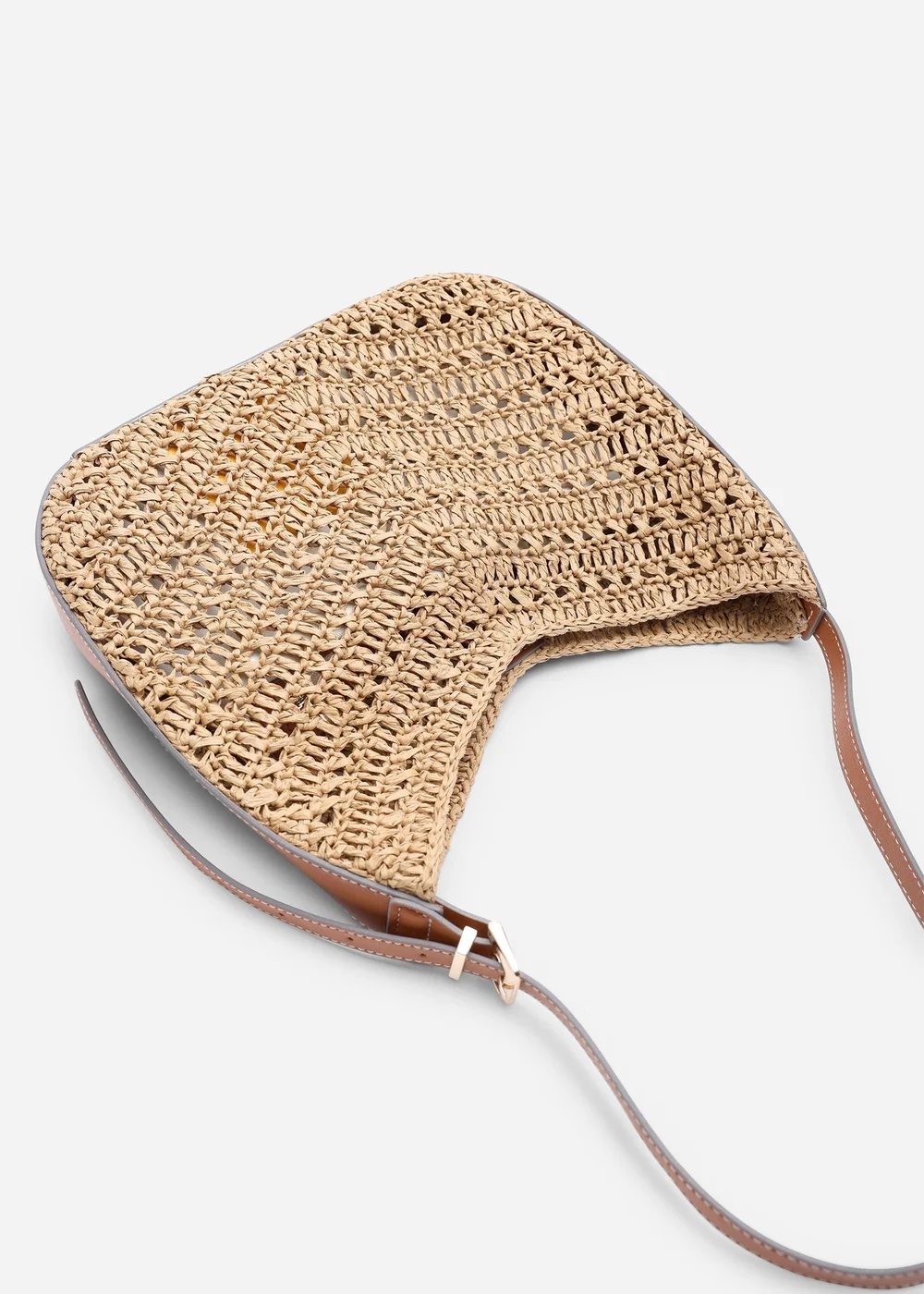 Where's That From Tan Harmoni Woven Natural Fibre Shoulder Bag - One Size Image 4
