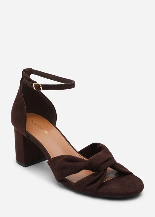 Where's That From Brown Avelia Strappy Block Heel Sandal - 7 Image 3