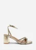 Where's That From Gold Khalani Diamante Strappy Heels - 5 Image 2