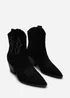 Where's That From Black Seraphina Cowboy Boots Ankle Length Western Block Heel - Size 6 Image 3