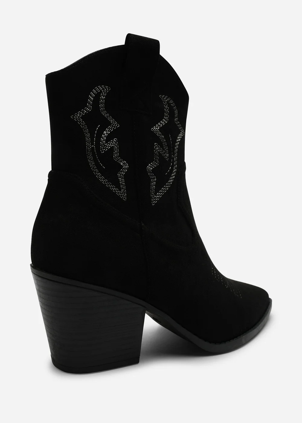 Where's That From Black Seraphina Cowboy Boots Ankle Length Western Block Heel - Size 6 Image 4