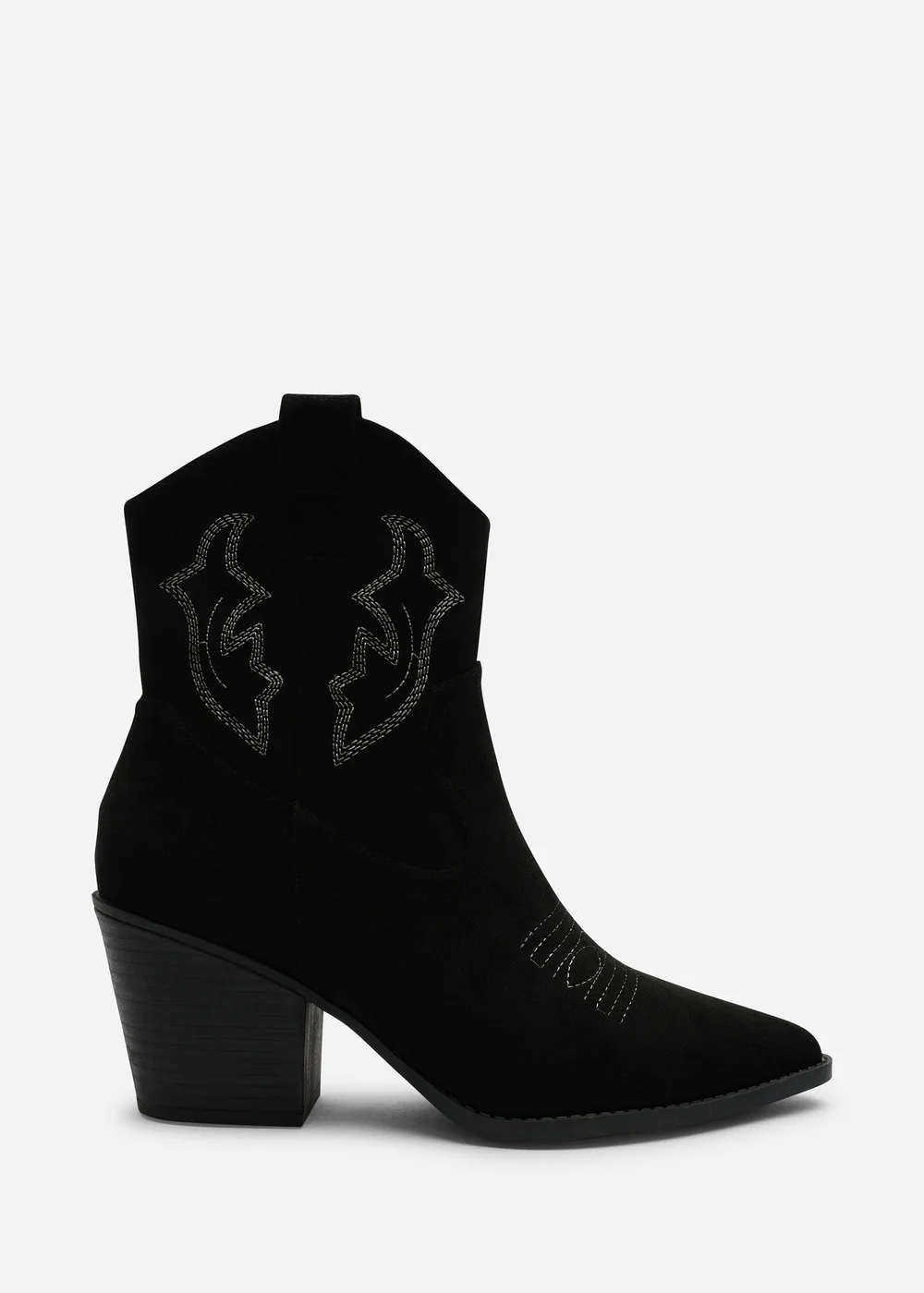 Where's That From Black Seraphina Cowboy Boots Ankle Length Western Block Heel - Size 6 Image 1