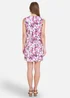 Yumi Pink Retro Floral Cotton Stretch Pinafore Dress - 8 Image 2