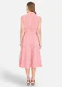 Yumi Red Stripe Midi Sleeveless Shirt Dress - 8 Image 2