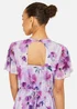 Yumi Lavender Floral Print Frill Midi Dress - 16 Image 3
