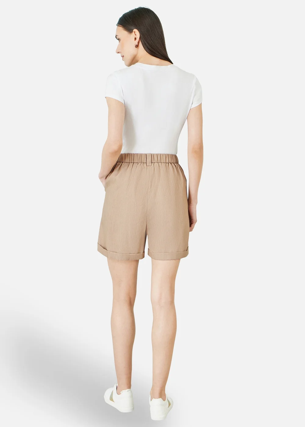 Yumi Brown Pleat Front Shorts - 12 Image 2