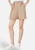Yumi Brown Pleat Front Shorts - 12 Image 1