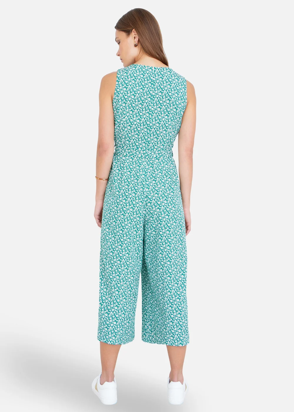Yumi Green Ditsy Culotte Jumpsuit - 12 Image 2