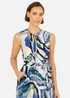Yumi Blue Viscose Swirl Print Midi Dress - 10 Image 3