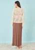 Yumi Brown Viscose Maxi Skirt - 16 Image 2