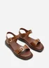 Where's That From Circa Tan Flatform Double Buckle Sandal - 4 Image 5