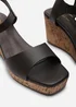 Where's That From Giselle Dark Brown Cork Platform Wedge - 4 Image 5