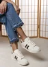 Where's That From Yamileth Beige Leopard Stripe Panel Detailed Trainer - 6 Image 2