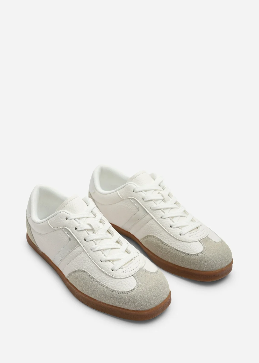 Where's That From Ensley White Silver Low Profile Panel Detailed Trainer - Size 7 Image 4