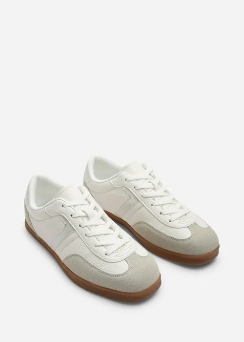 Where's That From Ensley White Silver Low Profile Panel Detailed Trainer - Size 7 Image 4