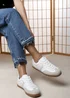 Where's That From Ensley White Silver Low Profile Panel Detailed Trainer - Size 7 Image 6