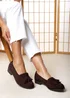 Where's That From Brown Avani Flatform Slip On Loafers Shoes With Tassel - Size 7 Image 6