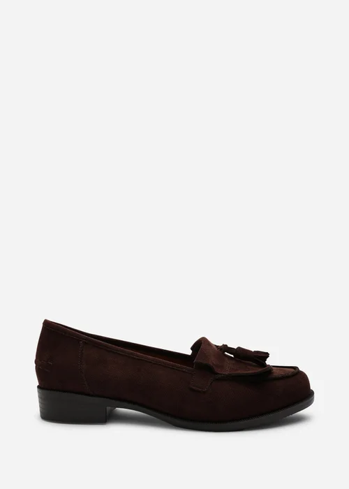 Where's That From Brown Avani Flatform Slip On Loafers Shoes With Tassel - Size 7 Image 2