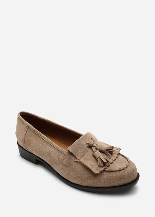 Where's That From Camel Avani Flatform Slip On Loafers Shoes With Tassel - 4 Image 3
