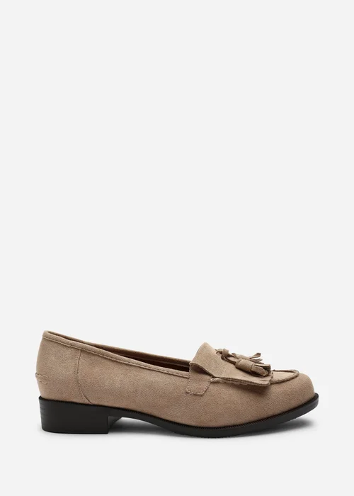 Where's That From Camel Avani Flatform Slip On Loafers Shoes With Tassel - 4 Image 1
