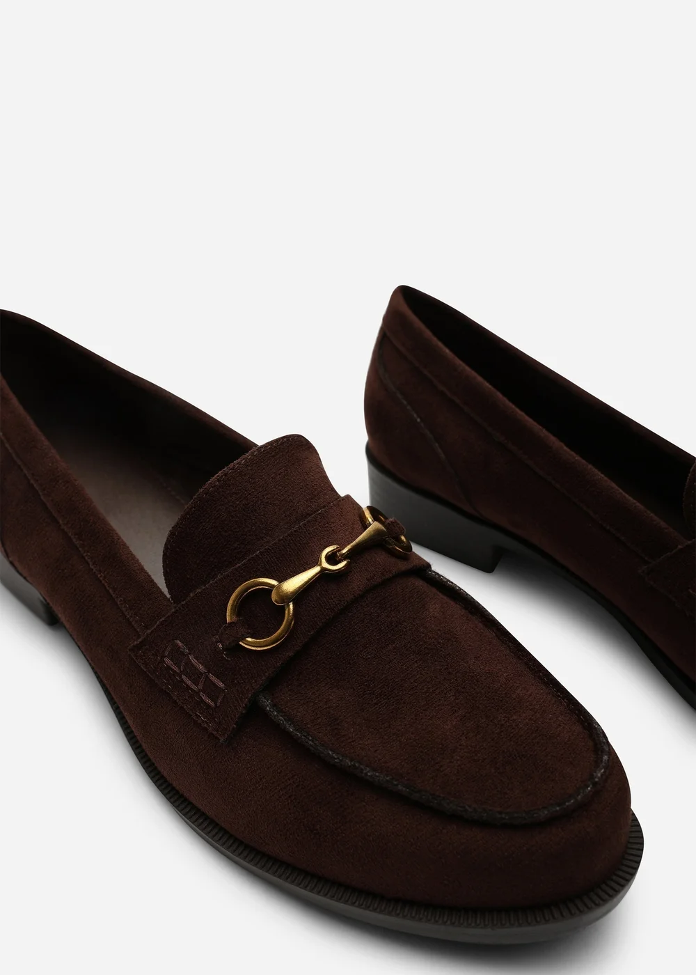 Where's That From Brown Maelynn Round Toe Single Metal Bar Loafers - 6 Image 5