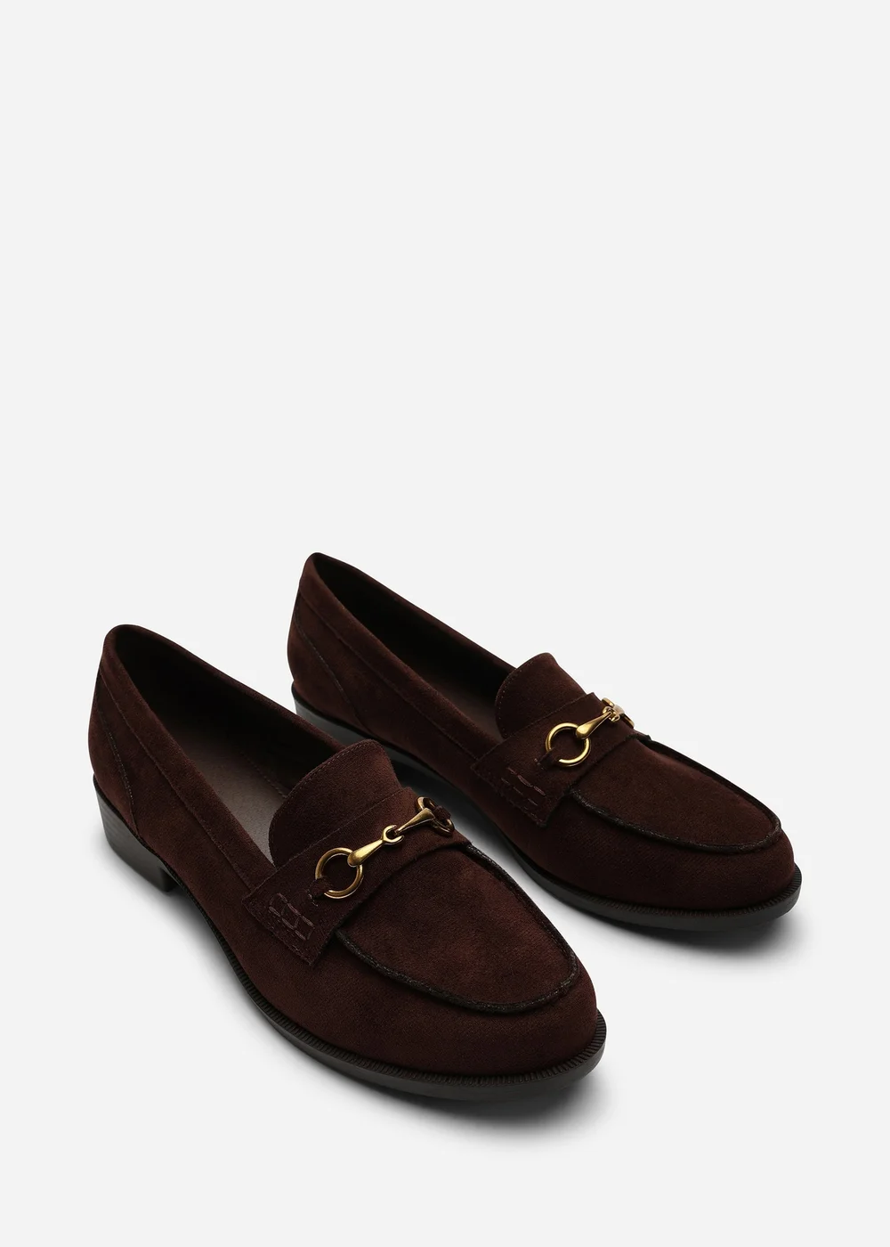 Where's That From Brown Maelynn Round Toe Single Metal Bar Loafers - 6 Image 4