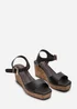 Where's That From Giselle Wide Dark Brown Cork Platform Wedge - 7 Image 4