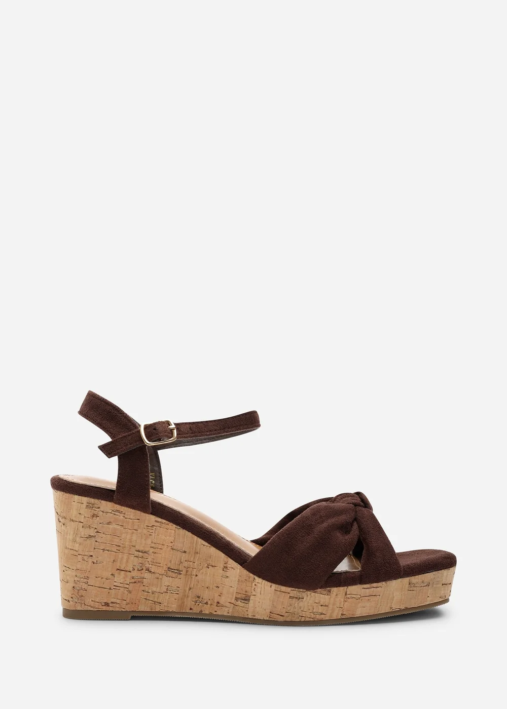 Where's That From Mystique Dark Brown Platform Knot Detail Wedge - 4 Image 1