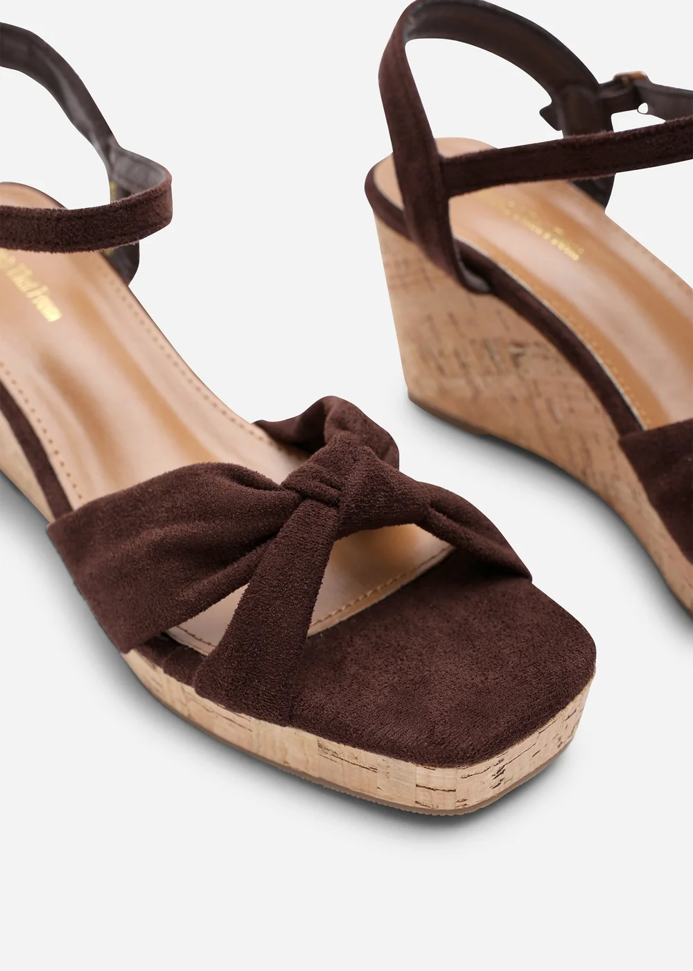 Where's That From Mystique Dark Brown Platform Knot Detail Wedge - 4 Image 5