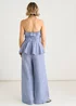 Gini London Blue Wide Leg Pleat Front Formal Trousers - 8 Image 2