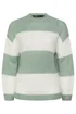 Yours Curve Green Striped Knitted Jumper - 30 Image 5