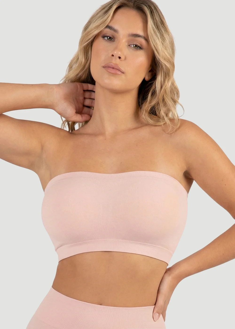 Conturve Blush Pink Convertible Strapless Bandeau Bra - S Image 1